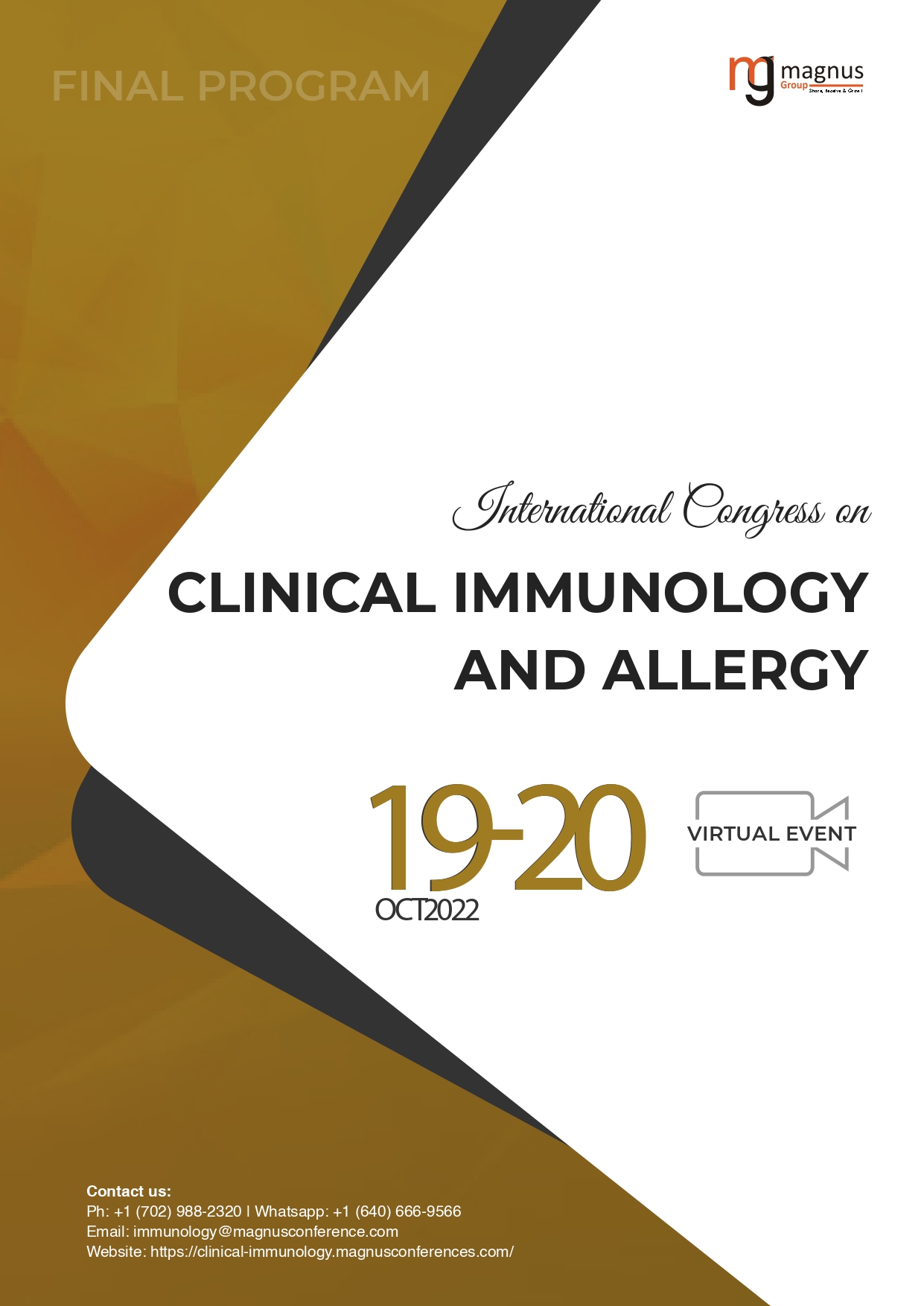 International Conference on Clinical Immunology and Allergy | Online Event Program